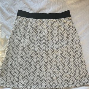 Black and White Patterned Skirt